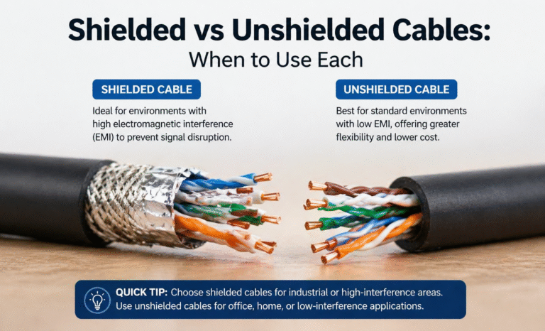 Shielded vs Unshielded Cables: When to Use Each Shielded vs Unshielded Cables: When to Use Each