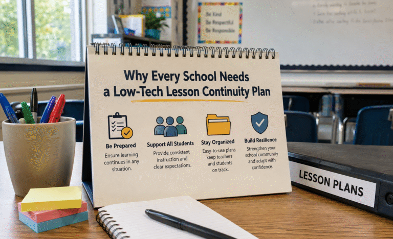 Why every school needs a low-tech lesson continuity plan Why every school needs a low-tech lesson continuity plan